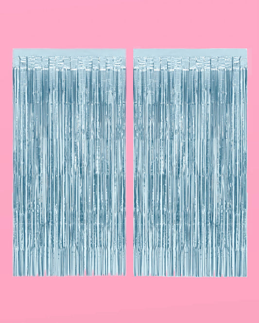 Something Blue Curtain - blue foil curtain