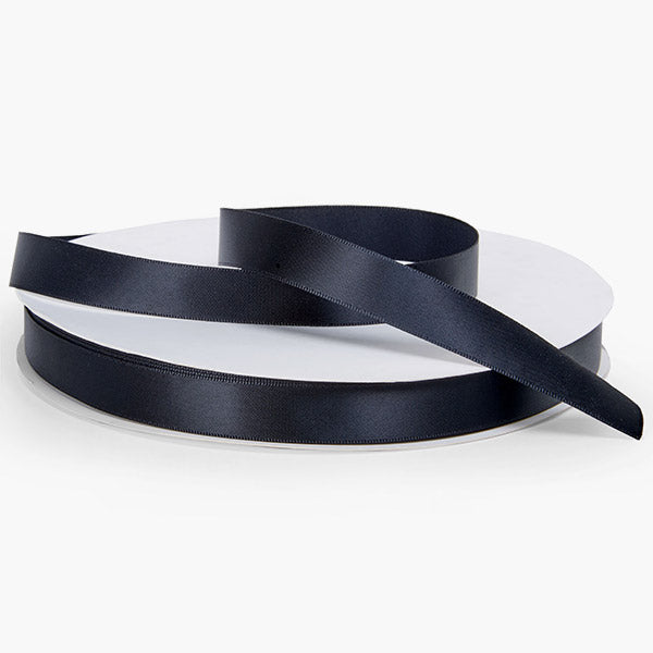 Black Single Faced Satin Ribbon