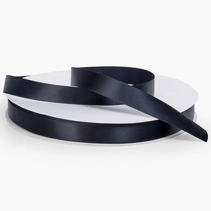 Black Single Faced Satin Ribbon