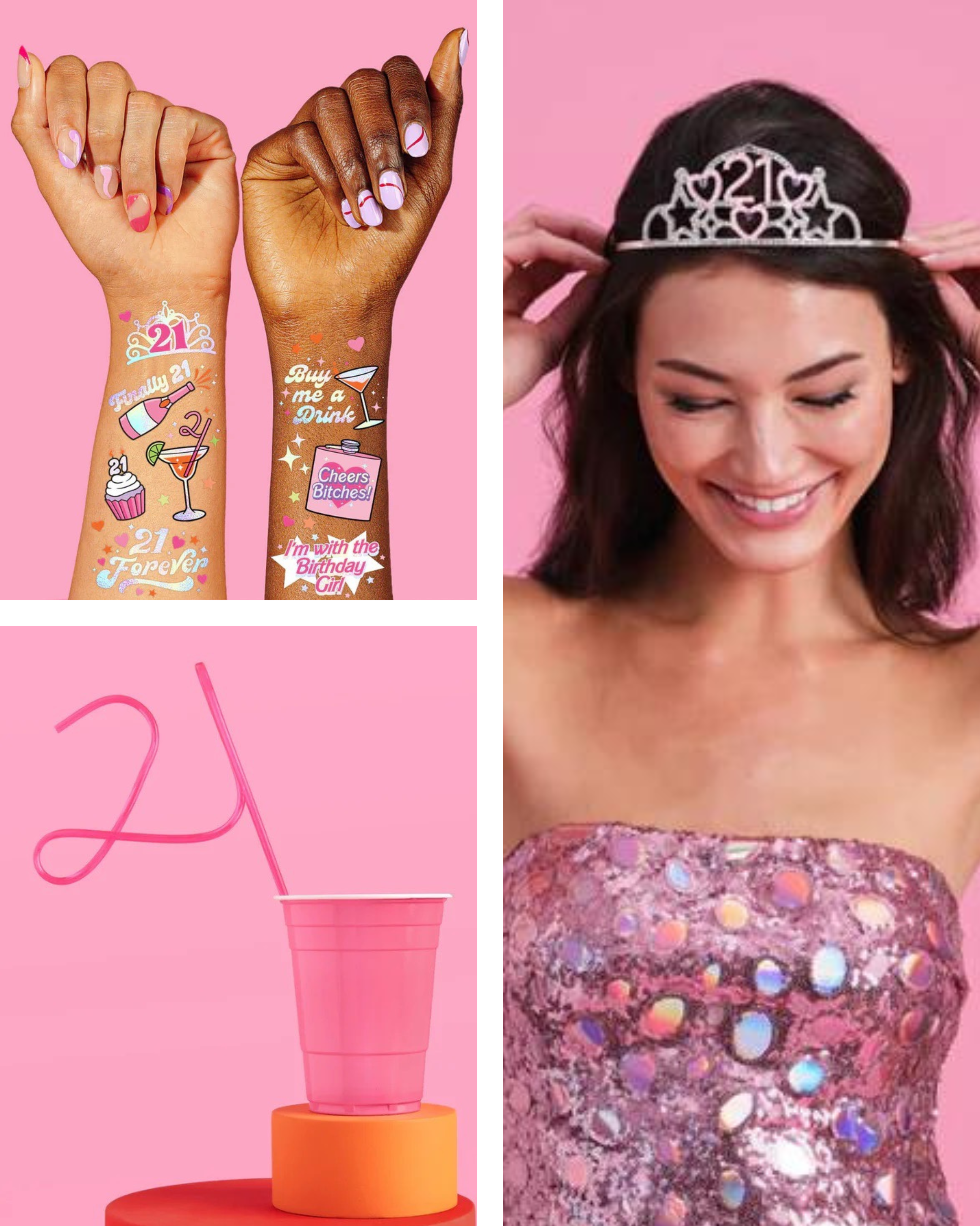 Legal AF Pack - straw, tiara + tattoos