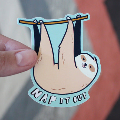 Nap it Out Sloth Vinyl Decal Sticker