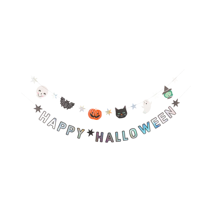 Happy Halloween Character Banner Set