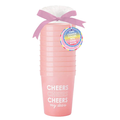 Cheers My Dears Color Changing Reusable Cups (Set of 10)