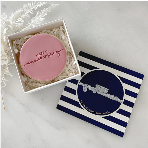 "HAPPY ANNIVERSARY" TINY TEXT STAMP BY LITTLE BISKUT