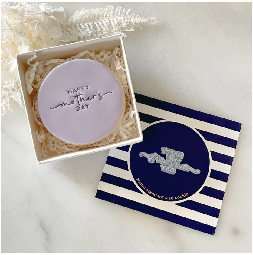 "HAPPY MOTHERS DAY" TINY TEXT STAMP BY LITTLE BISKUT