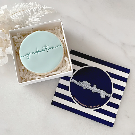 "GRADUATION" TINY TEXT STAMP BY LITTLE BISKUT
