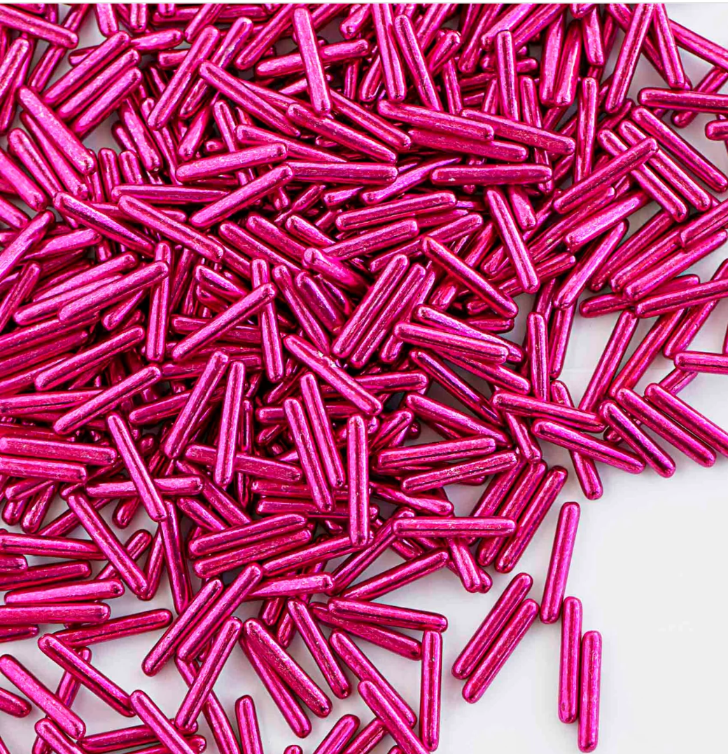 BRIGHT PINK METALLIC RODS BY SWEETAPOLITA