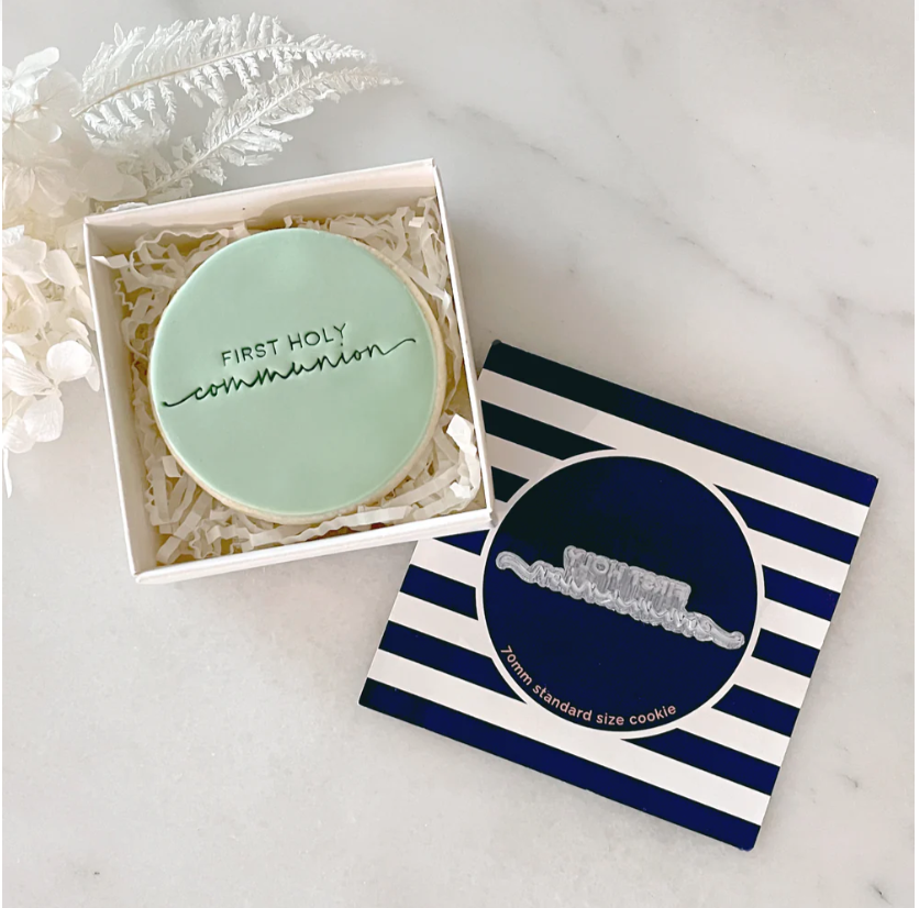 FIRST HOLY COMMUNION TINY TEXT STAMP BY LITTLE BISKUT