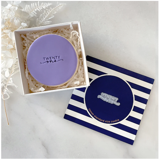 TWENTY ONE TINY TEXT STAMP BY LITTLE BISKUT