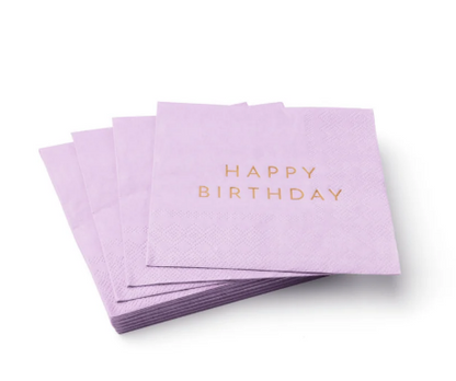 Le Lilac Signature Happy Birthday Cocktail Napkins
