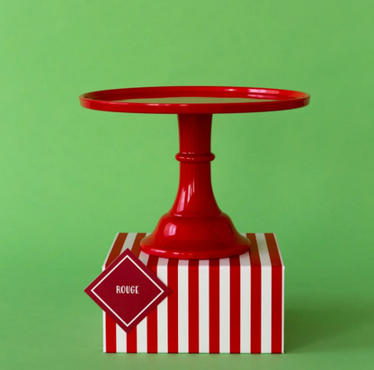 Large Cherry Red Pedestal Melamine Cake Stand
