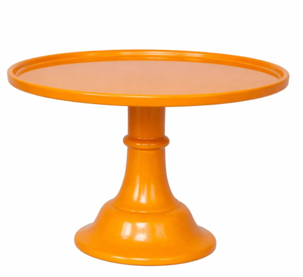 Large Orange Pedestal Melamine Cake Stand