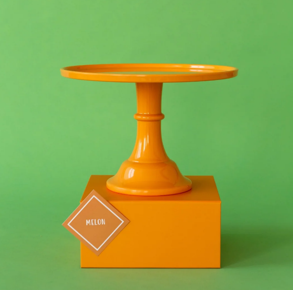 Large Orange Pedestal Melamine Cake Stand