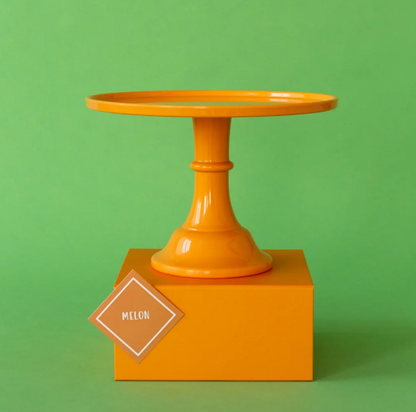 Large Orange Pedestal Melamine Cake Stand