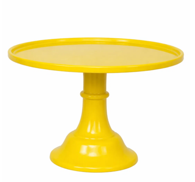 Large Yellow Pedestal Melamine Cake Stand