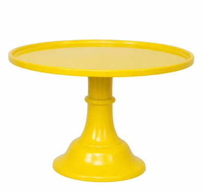 Large Yellow Pedestal Melamine Cake Stand