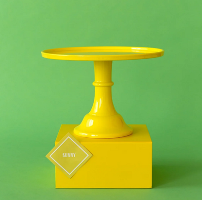 Large Yellow Pedestal Melamine Cake Stand