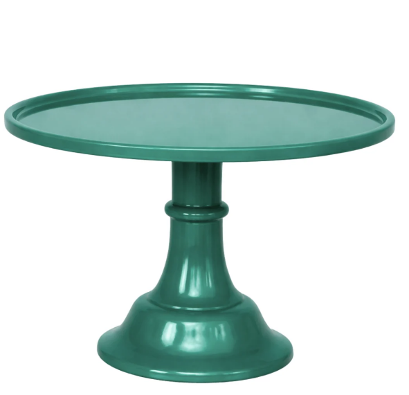 Large Emerald Green Pedestal Melamine Cake Stand