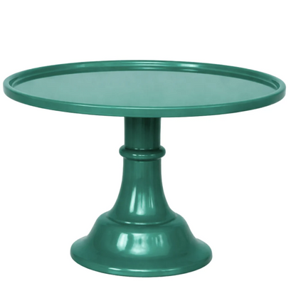 Large Emerald Green Pedestal Melamine Cake Stand