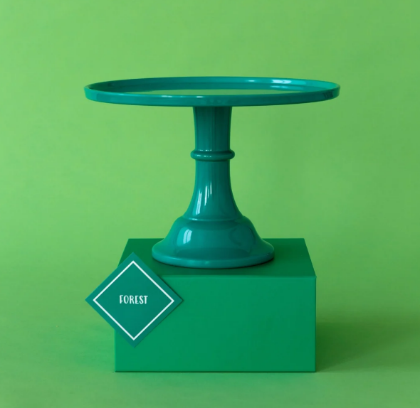 Large Emerald Green Pedestal Melamine Cake Stand