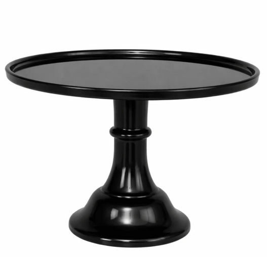 Large Black Noir Pedestal Melamine Cake Stand