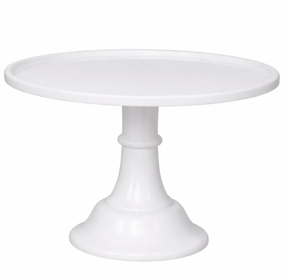 Large Blanc White Pedestal Melamine Cake Stand