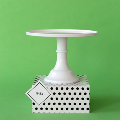 Large Blanc White Pedestal Melamine Cake Stand