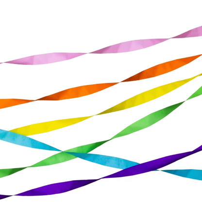 Rainbow Crepe Paper Streamers