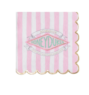 Harry Potter X Bonjour Fete Honeydukes Large Pink Stripe Napkins