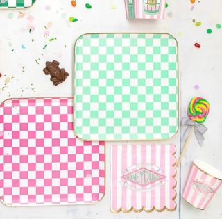 Harry Potter X Bonjour Fete Honeydukes Large Pink Stripe Napkins