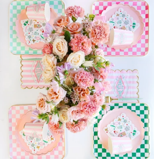 Harry Potter X Bonjour Fete Honeydukes Checker Large Plates