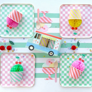 Harry Potter X Bonjour Fete Honeydukes Checker Large Plates
