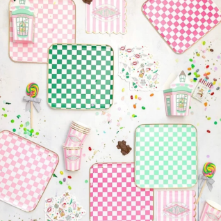 Harry Potter X Bonjour Fete Honeydukes Checker Large Plates