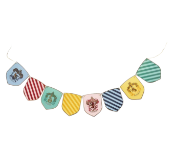 Harry Potter X Bonjour Fete House Pride Multicolor Decorative Hogwarts Banner