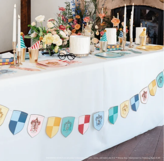 Harry Potter X Bonjour Fete House Pride Multicolor Decorative Hogwarts Banner