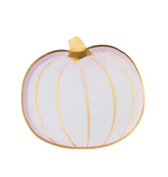 White & Gold Pumpkin Small Plates