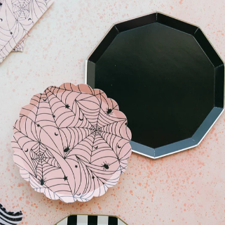 Pink Spider Web Small Plates