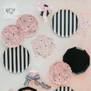 Pink Spider Web Small Plates