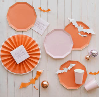 Happy Halloween Pink Cocktail Napkins