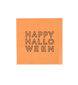 Happy Halloween Orange Cocktail Napkins