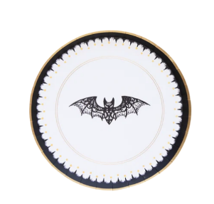 Elegant Halloween Dessert Lacy Bat Plates