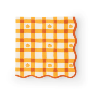 Elegant Fall Plaid Dinner Napkins