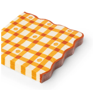 Elegant Fall Plaid Dinner Napkins
