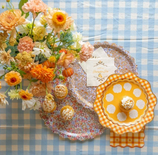 Elegant Fall Plaid Dinner Napkins