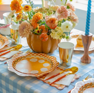 Elegant Fall Plaid Dinner Napkins