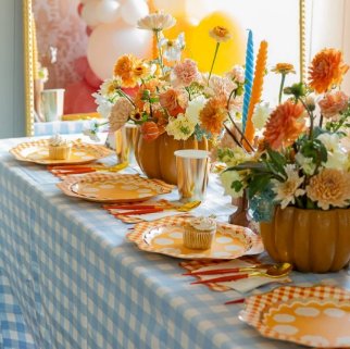 Elegant Fall Plaid Dinner Plates