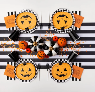 Orange Jack-O-Lantern Small Plates