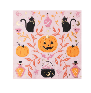 Pink Jack-O-Lantern Large Napkins