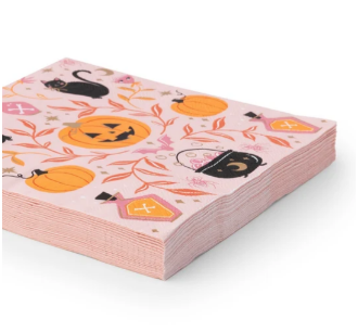 Pink Jack-O-Lantern Large Napkins