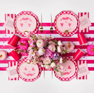 Pink Jack-O-Lantern Small Plates